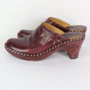Frye Leather Heeled Clogs 10